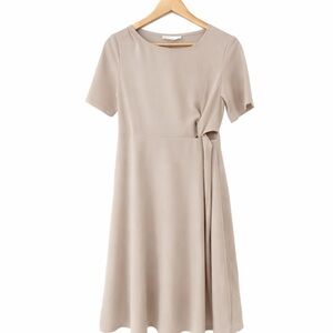 OAK + FORT Cream Midi Dress
